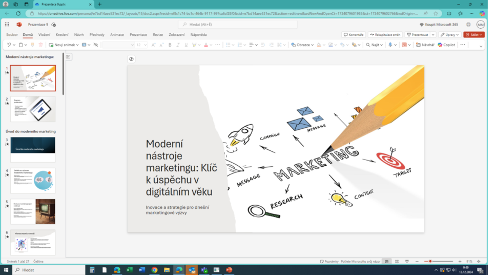Prezentace vytvořená Copilotem